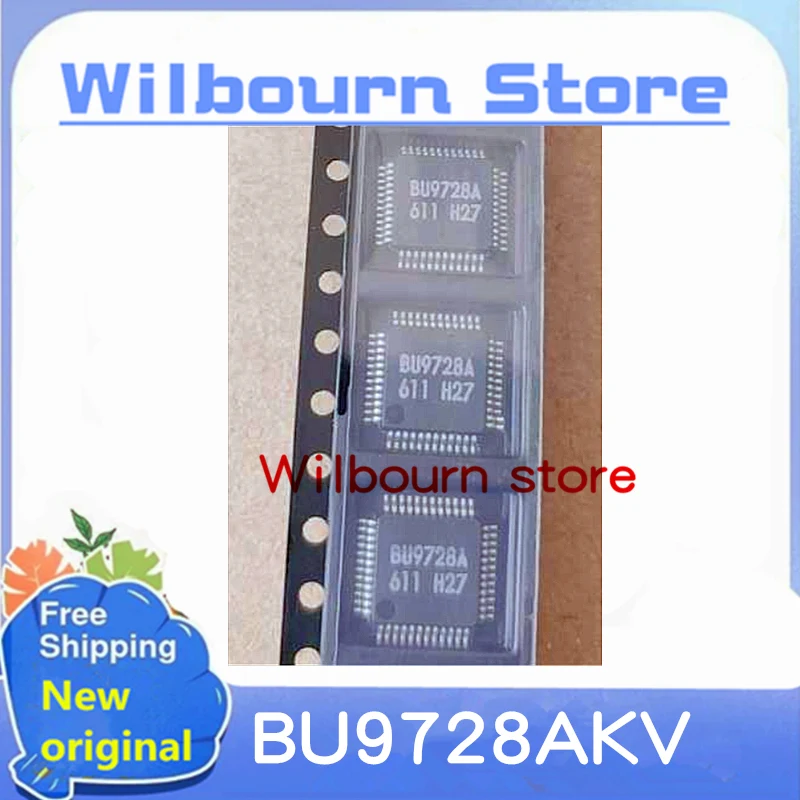 2PCS~10PCS/LOT 100% New BU9728A BU9728AKV BU9728AKV-E2 QFP48 LCD display driver chip