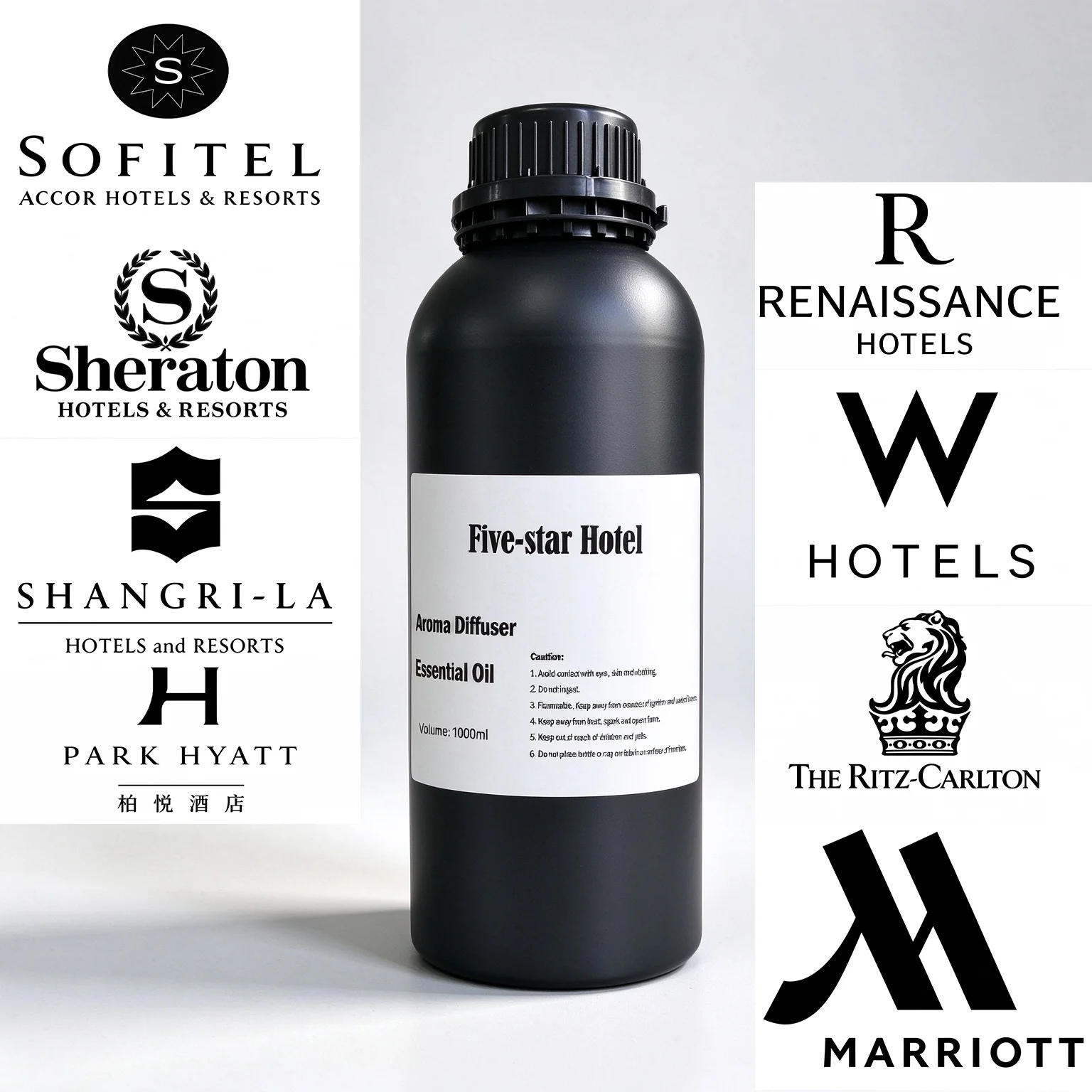 1000ml Burj Al Arab High Concentration Aroma Essential Oil, Hotel Scent Reed Diffuser Refill, Aromatherapy Fragrance Supplement
