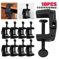 1-10pcs Desk Lamp Mount Holder Cantilever Bracket Clamp Hardware Plastic Stand with Non-slip C-Shape Fixed Clip for Table Light