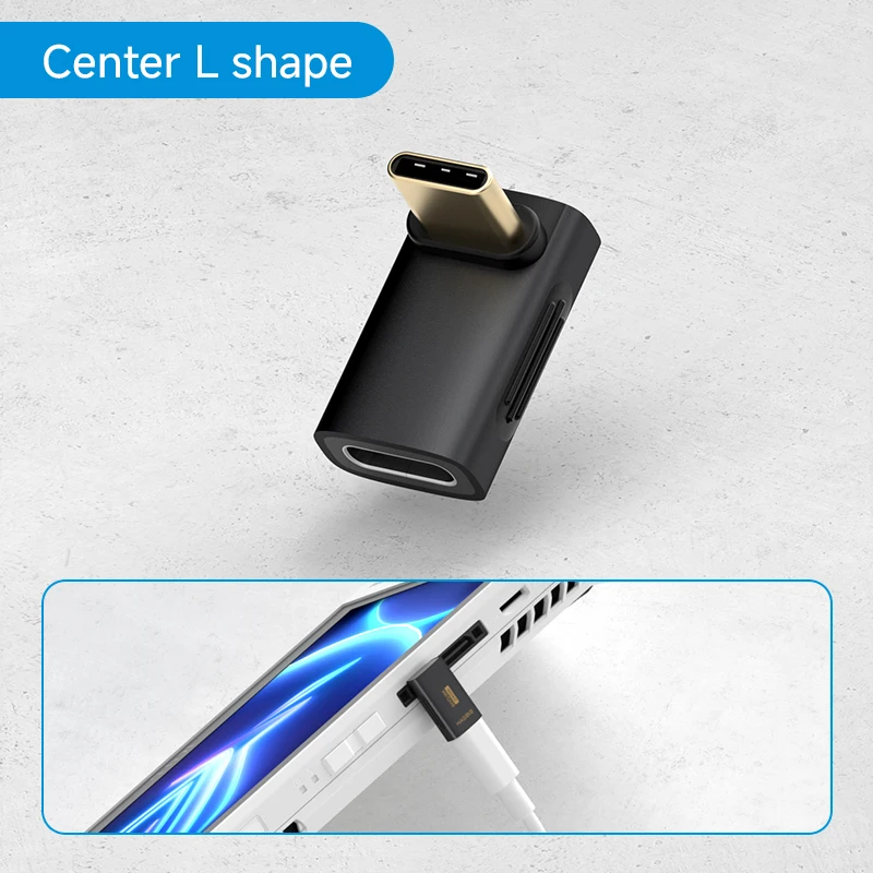 Hagibis USB C auf C Adapter 90 Grad rechtwinkliger Konverter 80 Gbit/s USB4 Datenkabelverlängerung für Thunderbolt 5/4 iPhone 17 Laptop