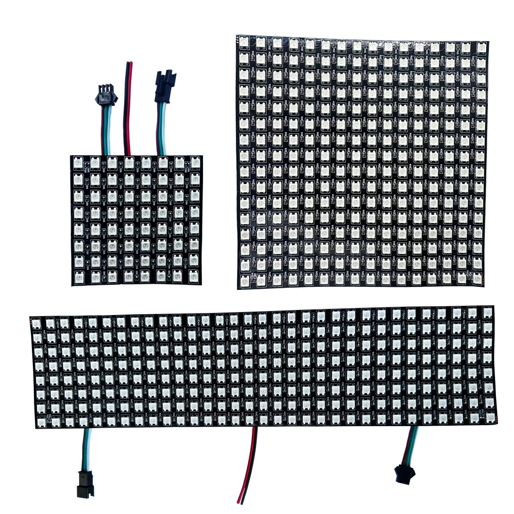 

WS2812B RGB LED Digital Flexible Individually Addressable Panel Light WS2812 8x8 16x16 8x32 Pixel Screen DC5V