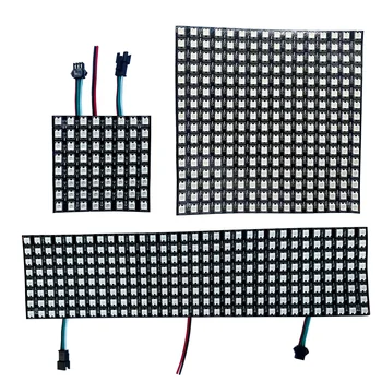 WS2812B RGB LED 디지털 유연한 개별적으로 주소 지정이 가능한 패널 조명 WS2812 8x8 16x16 8x32 픽셀 화면 DC5V