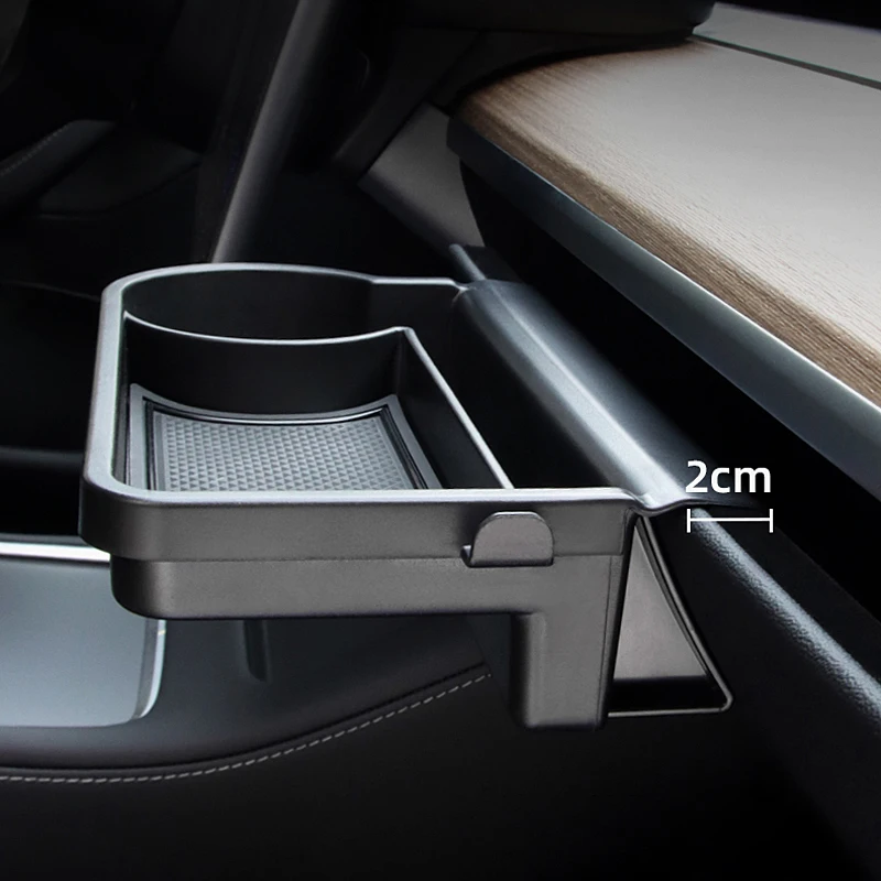For Tesla Model 3 Y 2017 2018 2019 2020 2021 2022 2023 ABS Car Copilot Dashboard Phone Holder Self Adhesive Storage Box Tray