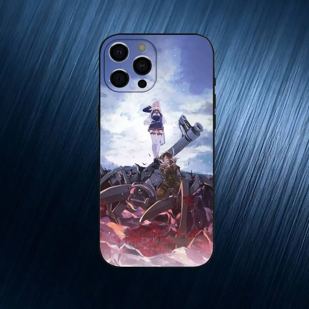 A-Anime 86 -Eighty Six- telefoonhoesje voor iPhone 17,16,15,14,13,12,11 Plus, Pro Max, zachte siliconen zwarte hoes