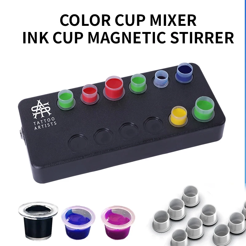 Professiona Tattoo Ink Pigment Magnetic Stirrer Makeup 3D Vortex Strong Magnetic Battery Powered Automatic Ink Mixer Machine