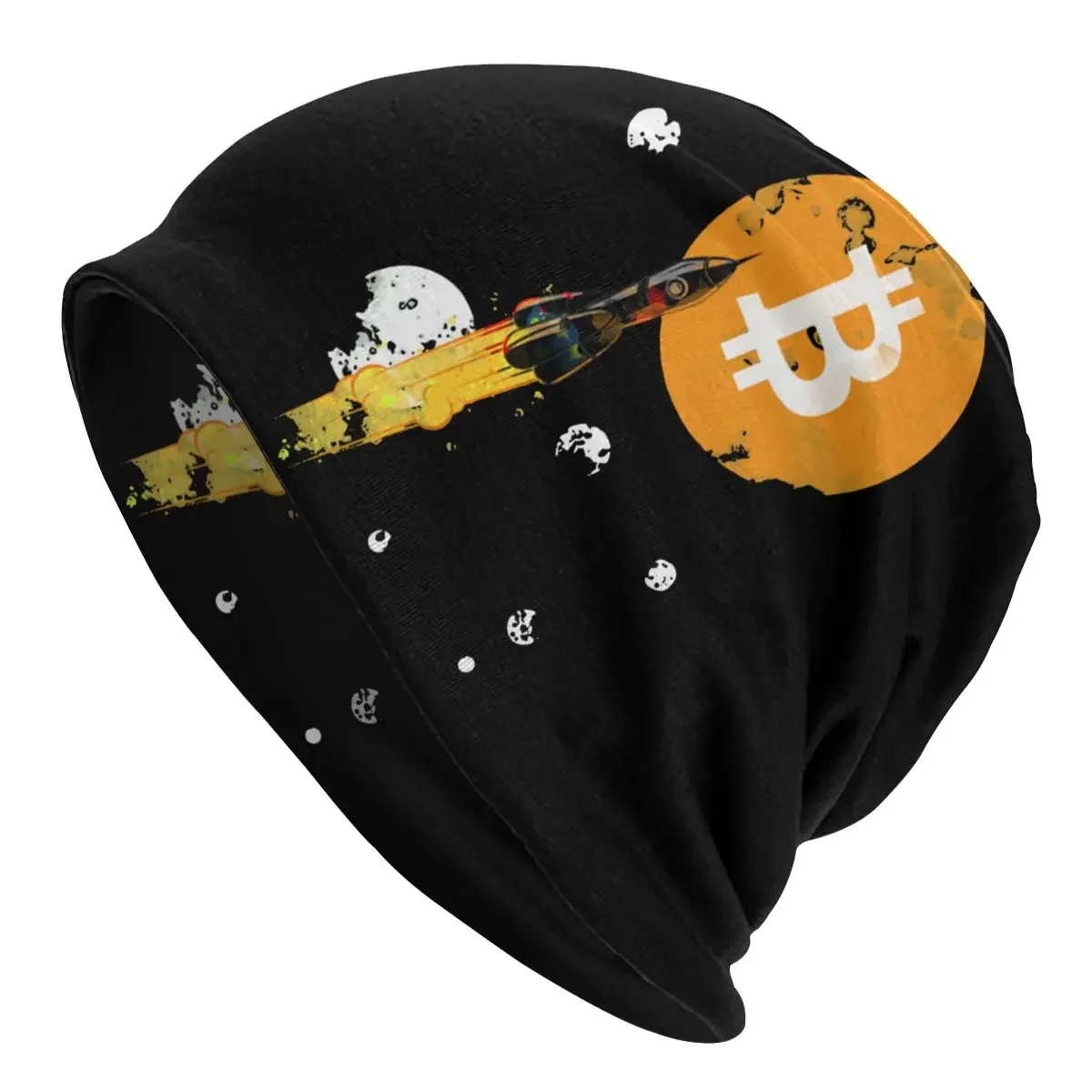 Up To The Stars Bitcoin Edition T-Shirt Skullies Beanies Hats Fashion Outdoor Men Women Cap Adult Warm Head Wrap Bonnet Knit Hat