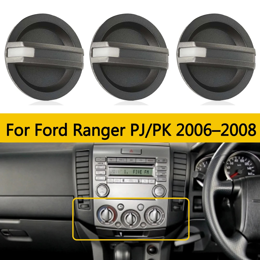 3Pcs AC Heater Control Knob Switch For Ford Ranger PJ/PK For Mazda BT-50 UN 2006-2011 Car A/C Control Knob UR5661195C UR5861195C