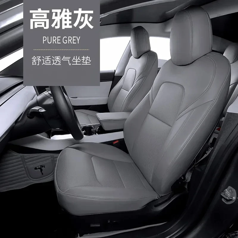 White seat Covers Nappa Leather Car Seat Accessories Full Set    for 2023-2020
