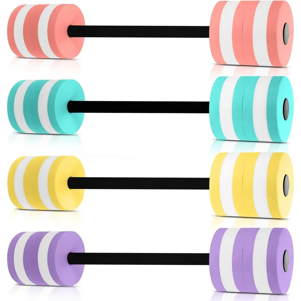 

4-Piece EVA Foam Water Weight Dumbbells Set for Aquatic Exercise with Hand Bars