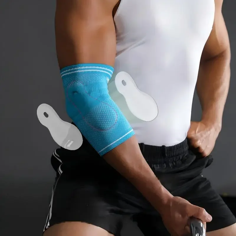 

Силиконовые спортивные компрессионные налокотники для баскетбола и бадминтона, защита от ударов для фитнеса на открытом воздухе, спортивное оборудование