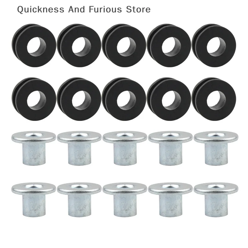 5 Sets Pressure Relief Cushion Motorcycle Rubber Grommets Bolt Kit DIY Accessories Circular Shock Absorber Pad