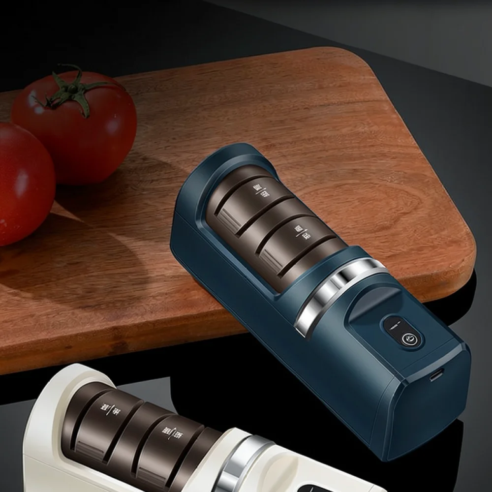 Portable Electric Sharpener Wireless Kitchen Blade Grinder Diamond Sharpening Tool Automatic Honing Device Home Accessory