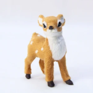 Simulasi Rusa Kecil Ornamen Rusa Sika Natal Miniatur Taman Peri Patung Model Hewan Pesta Tahun Baru Natal Hadiah Anak-anak 8 patung natal miniatur penjualan terbaik - №