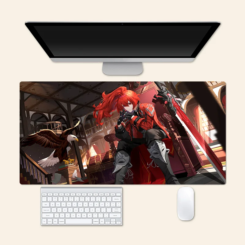 Diluc Ragnvindr Genshin Impact Anime Mouse Pad Grande, Game PlayMat, Esteira de mesa criativa, Escritório Mousepad