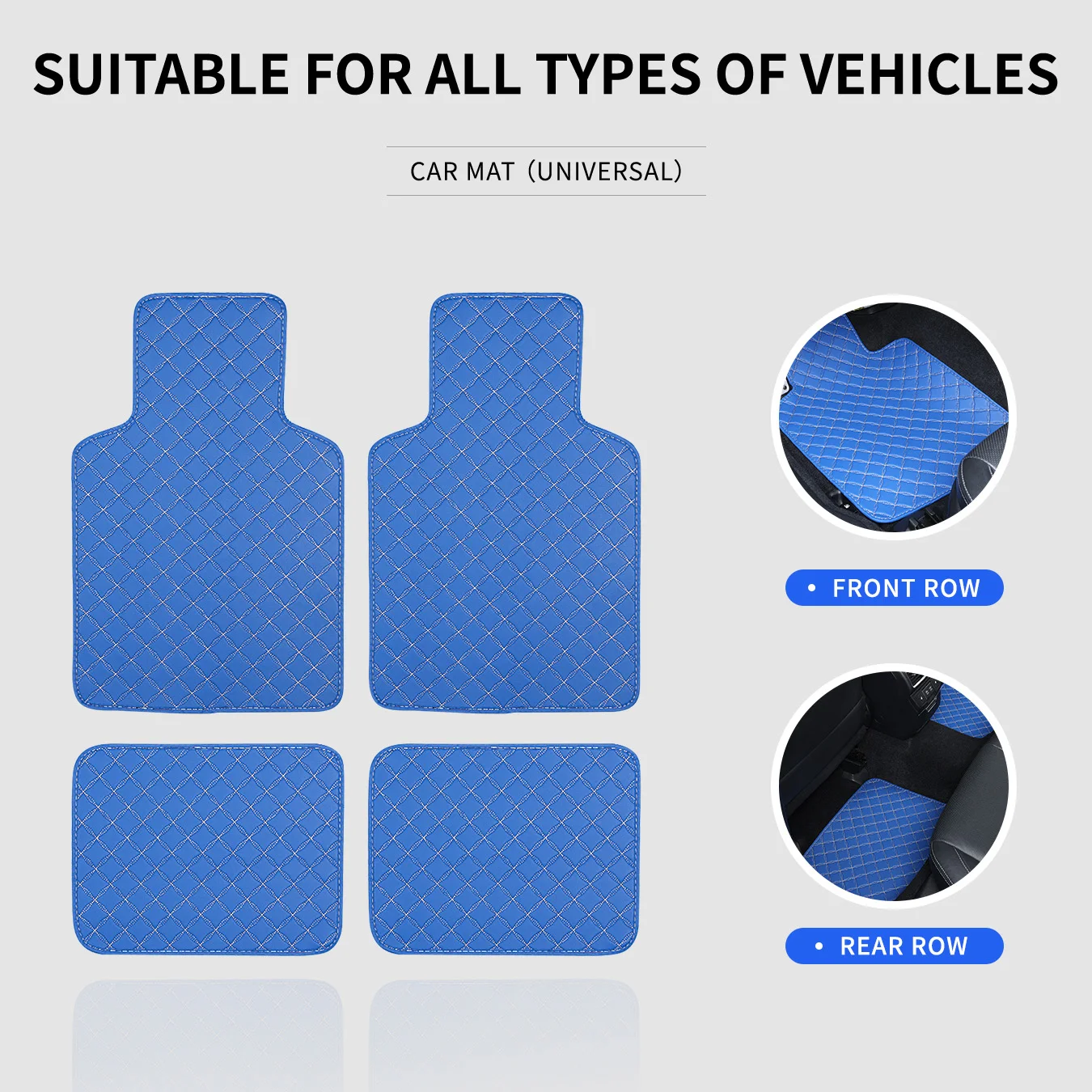 

4Pcs Car Floor Mats Universal PU Leather Waterproof Auto Foot Pad Protector Automobile Interior Car Interior Accessories XNG01-H