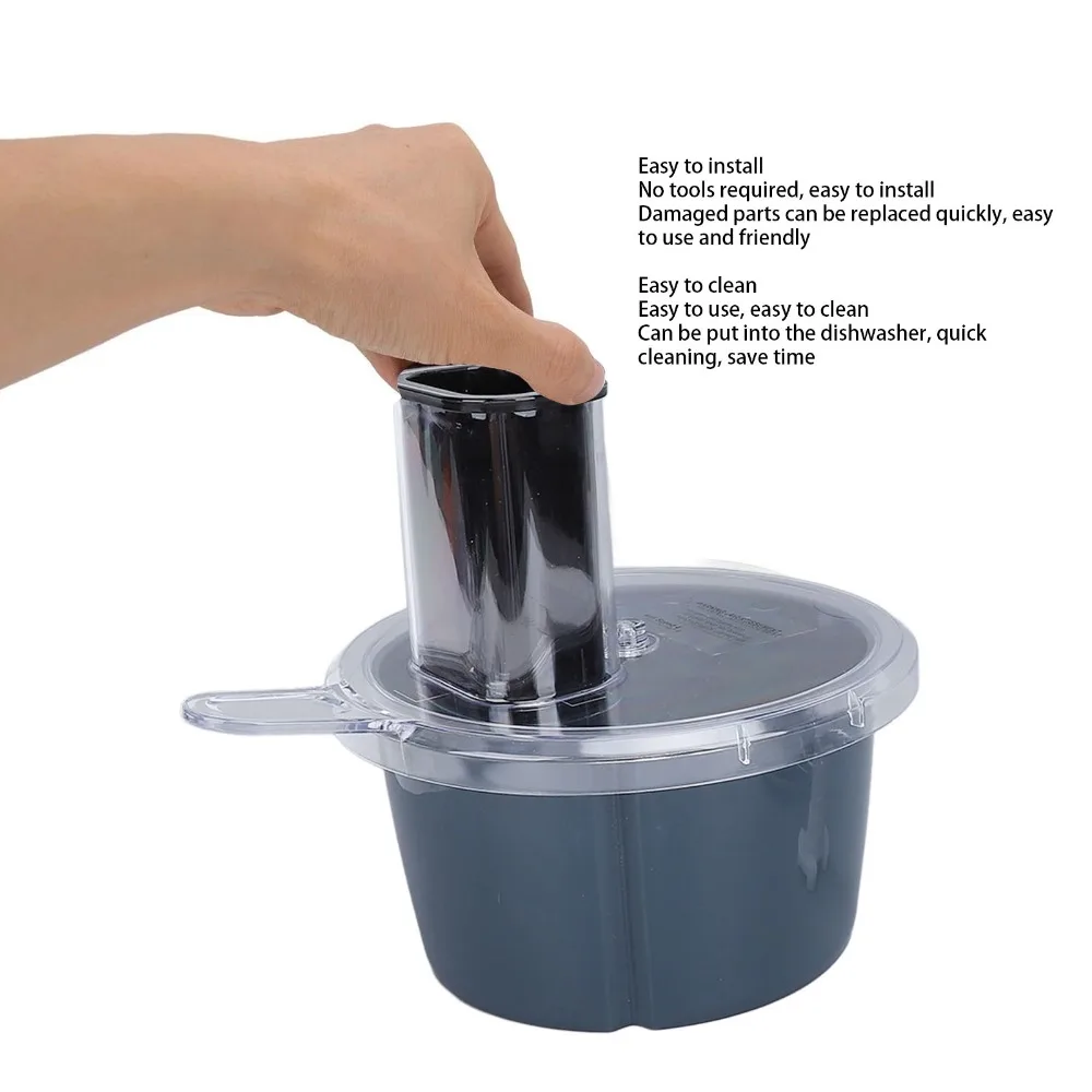 Stainless Steel ABS Food Processor Attachment Navy Blue Black Easily Installable Food Chopper Accessory Multifunctional