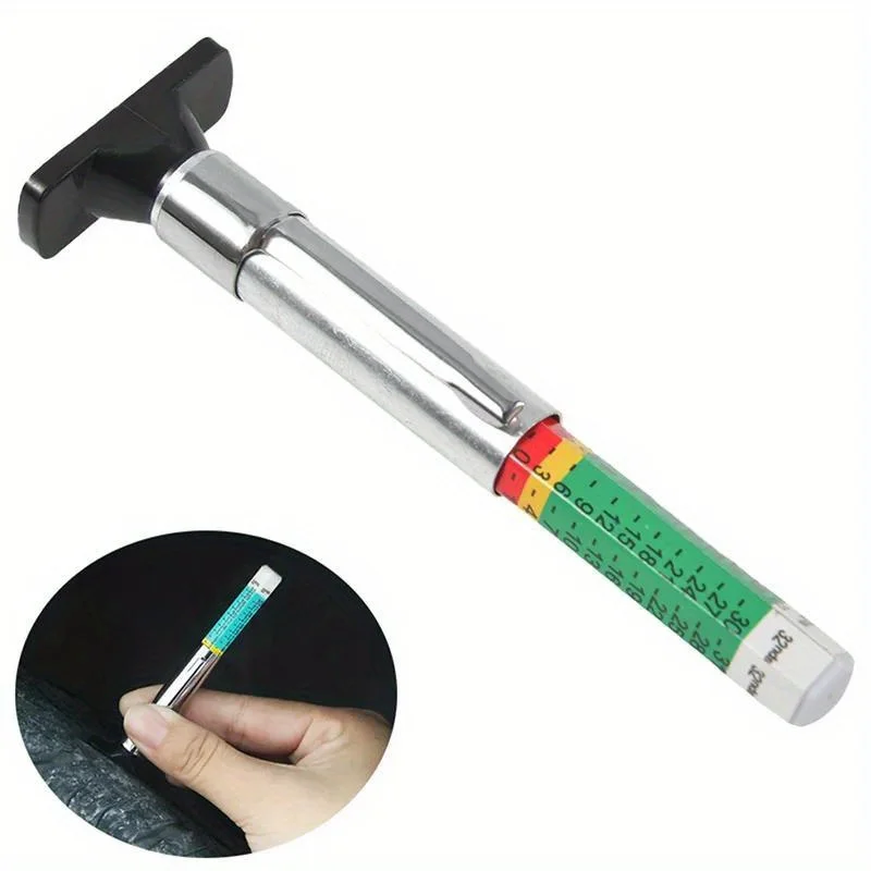 Car Tyre Tire Tread Depth Gauge Meter Auto Tire Wear Detection Measuring Pen Pen Color Coded Digital Caliper Monitoring System