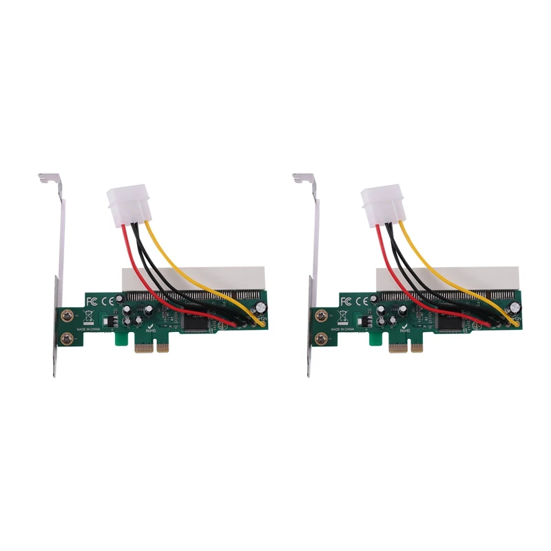 

2X PCI-Express To PCI Adapter Card PCI-E X1/X4/X8/X16 Slot With 4 Pin Power Cable Card