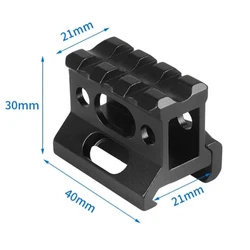 Telescopic Range Flashlight Laser Part, Heightening Guide Rail, Steel Bracket, Installation Converter, 3 Slot, 20mm