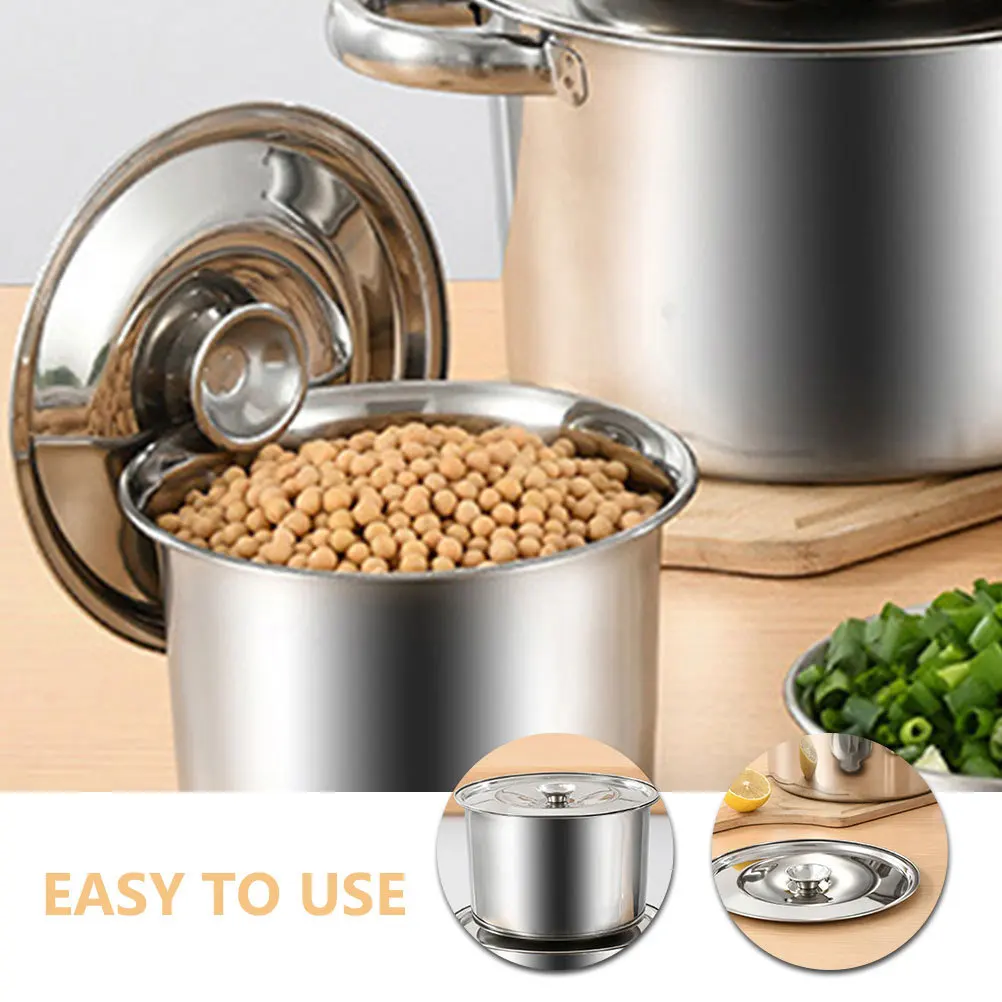 

Stainless Steel Oil Pot Lid 14cm Universal Cover for Seasoning Pot Cooker Metal Lid Spill Proof Reusable