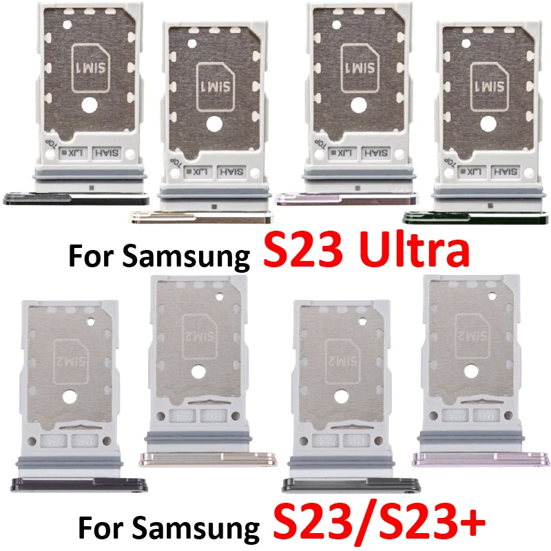 Bandeja con ranura para tarjeta SIM para teléfono Samsung Galaxy S23 Plus, S23 +, S911, S916, S23 Ultra, S918