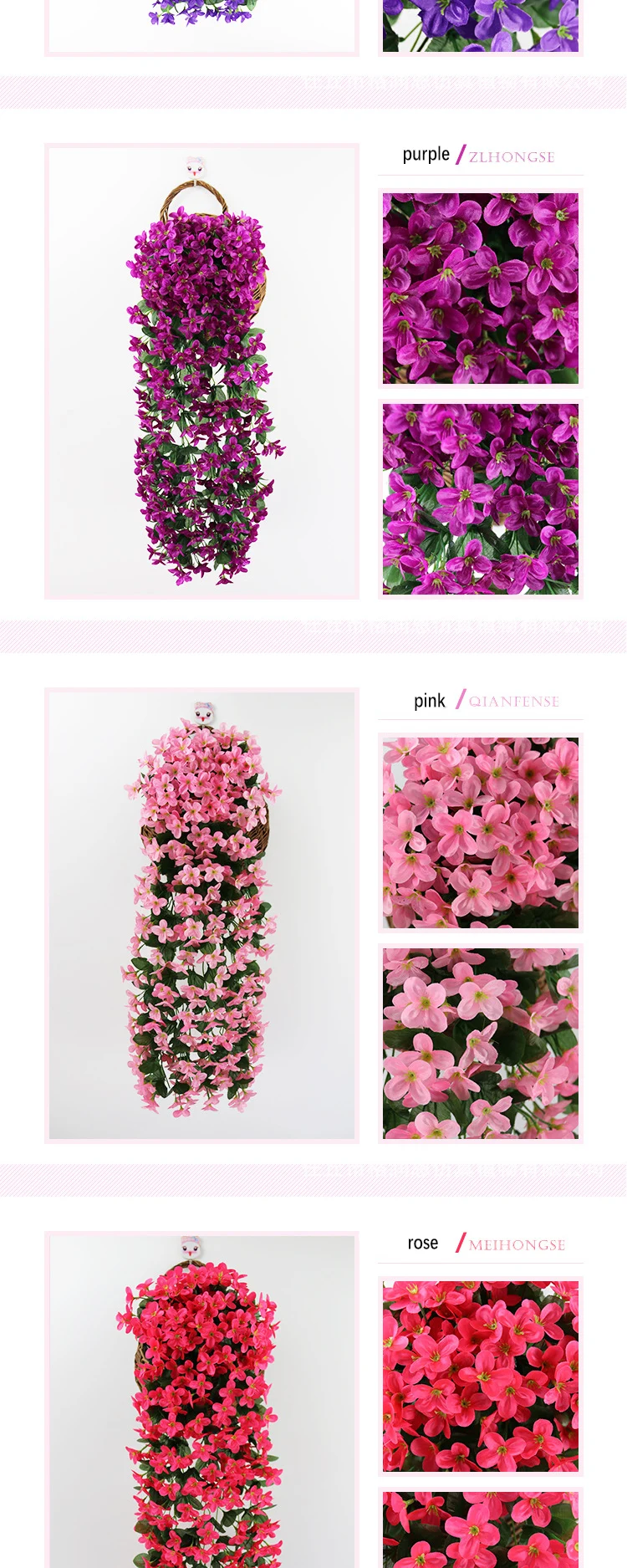 70cm Violette Künstliche Blume für Party, Hochzeit, Wohnzimmer, Festivaldekoration, DIY Hochzeits-Wandbehang, Orchideenblume – Detail 2