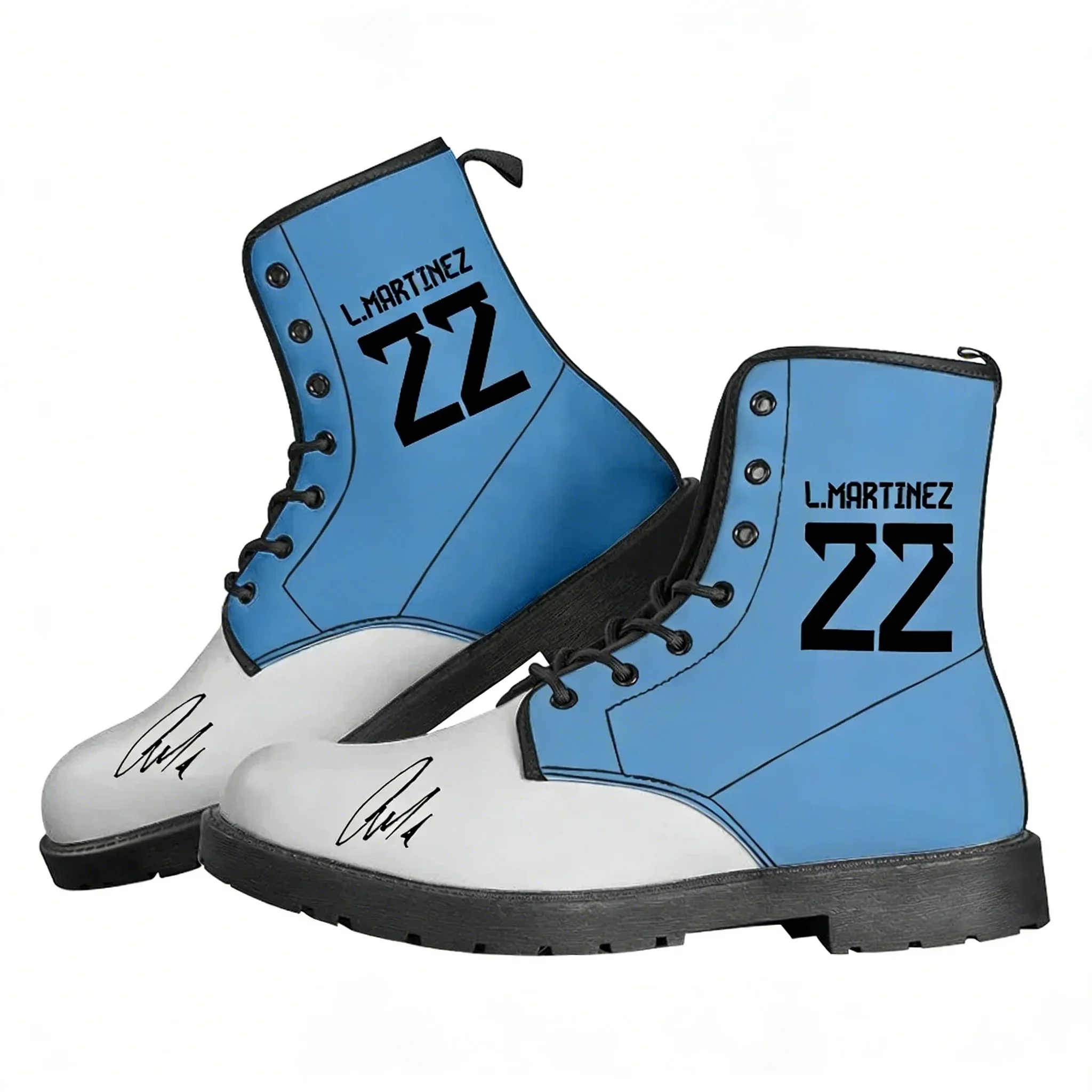 

Lautaro No.10 Boots Mens Womens Teenager Leather Shoes Argentina Soccer Star Casual Boot High Quality Couple Customize Shoe