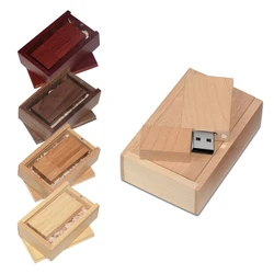 Wooden USB + Box Flash Drive Flash Disk Pendrive 4GB 8GB 16GB 32GB 64GB 128GB Memory Stick Photography Gifts