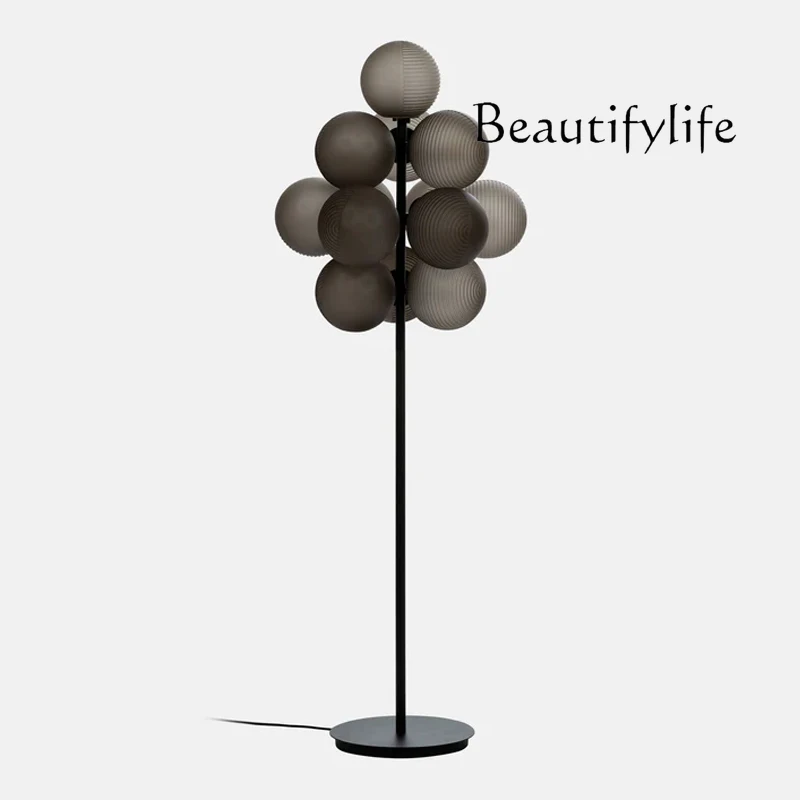 Nordic desk lamp corrugated ball creative personality designer desk lamp bedroom living room grape glass floor lamp