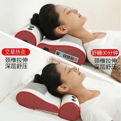 Cervical spine massager neck waist back shoulder neck body kneading massager multi-functional household pillow artifact