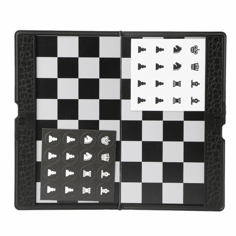 Q39E Pocket Folding International Chess Set Board Checkers Plane