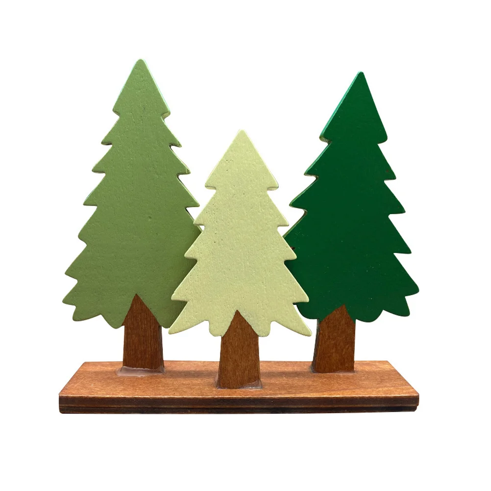 

Adorable Wooden Christmas Decoration Simulation Pine Tree For Home Office Desktop Tabletop Decor Holiday Party Wedding Festival