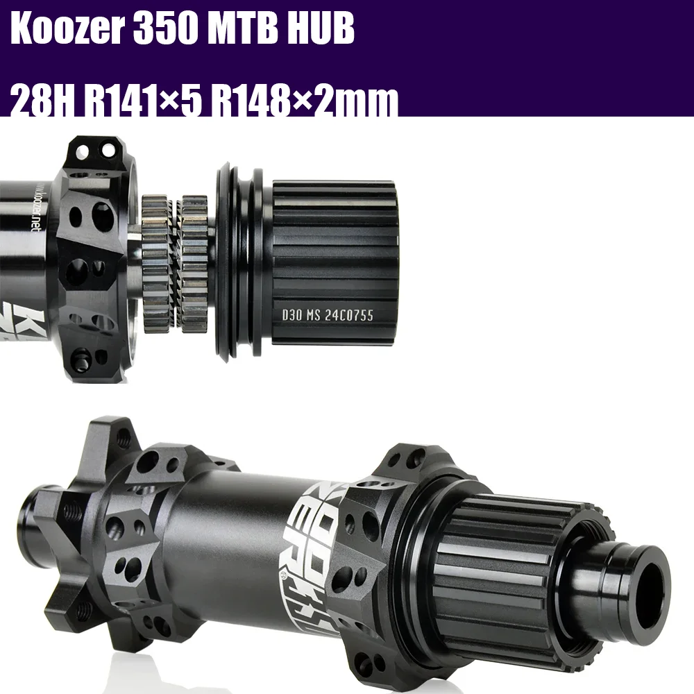 

Ступица с храповым механизмом Koozer 350 Booster Structure 40T 60T, стальной вал с прямым вытяжкой HG XD MS, ступица горного колеса 11 12s 28H 5x141 12x148 мм