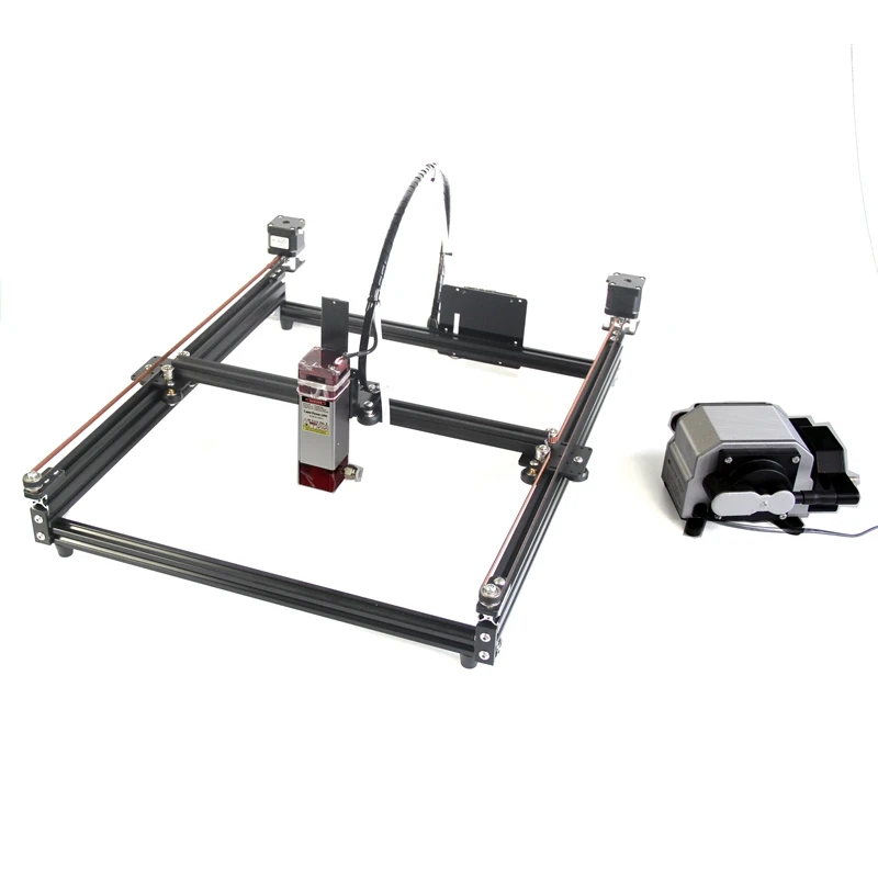 High-Power  Engraving Cutting Machine Belt Pulley Frame Type 10W Touch Screen Off-Line Control Board with Stand Support