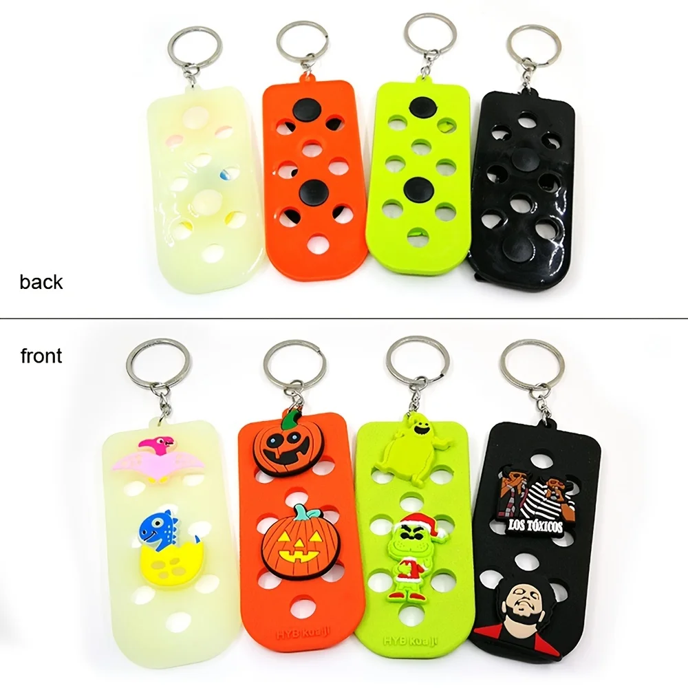 Cartoon Key chain Pendant EVA Key Board Accessories, Fluorescent Hole Plate Decoration Installation Floor
