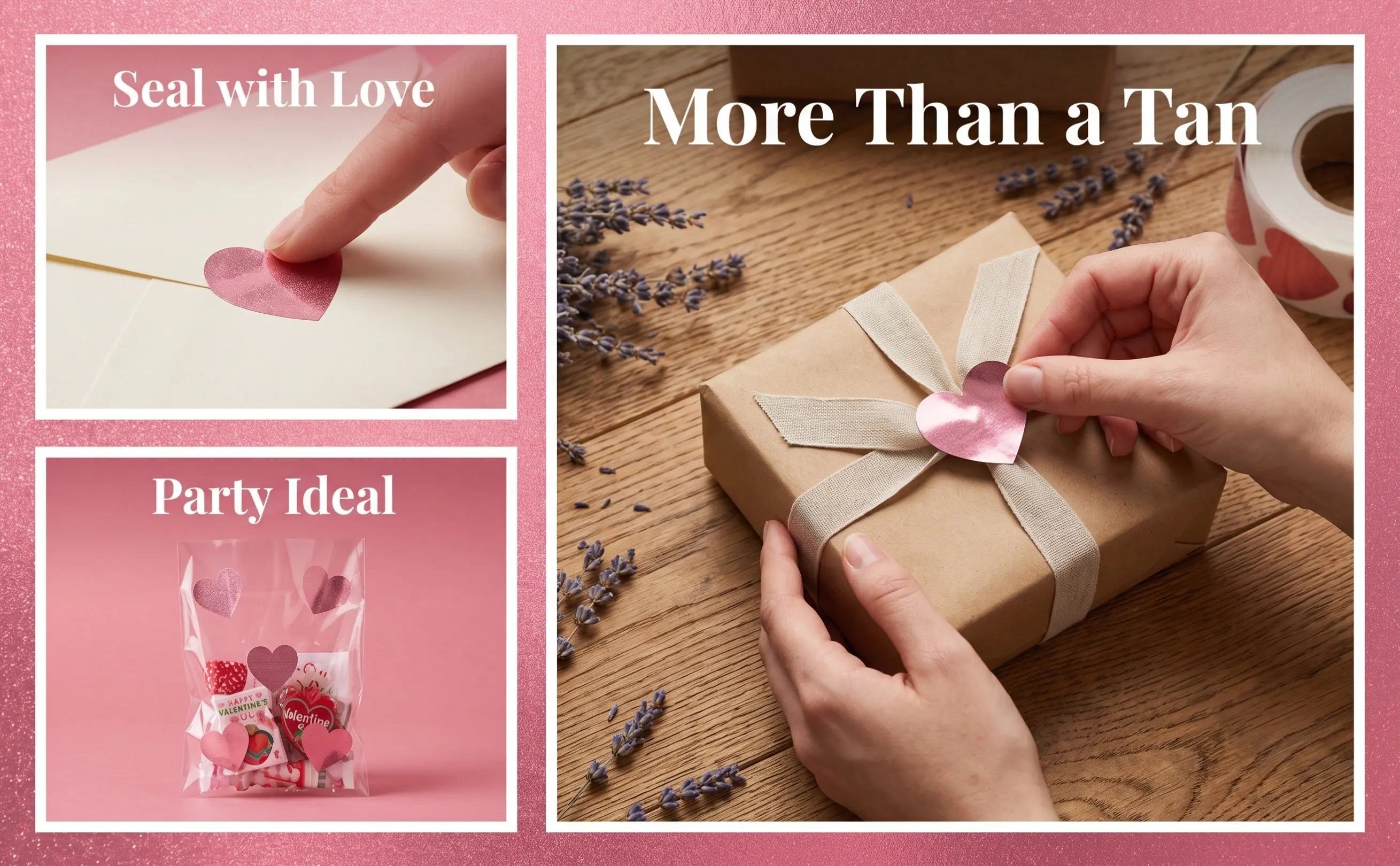 500Pcs Body Tanning Heart Stickers Self Adhesive Waterproof Heart Sun Tan Labels for Adults Face Body Decoration