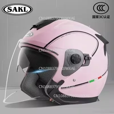 

3/4 Open Face Motorcycle Helmet Universal for All Seasons Helmet Binocular Mirror Capacete Casco