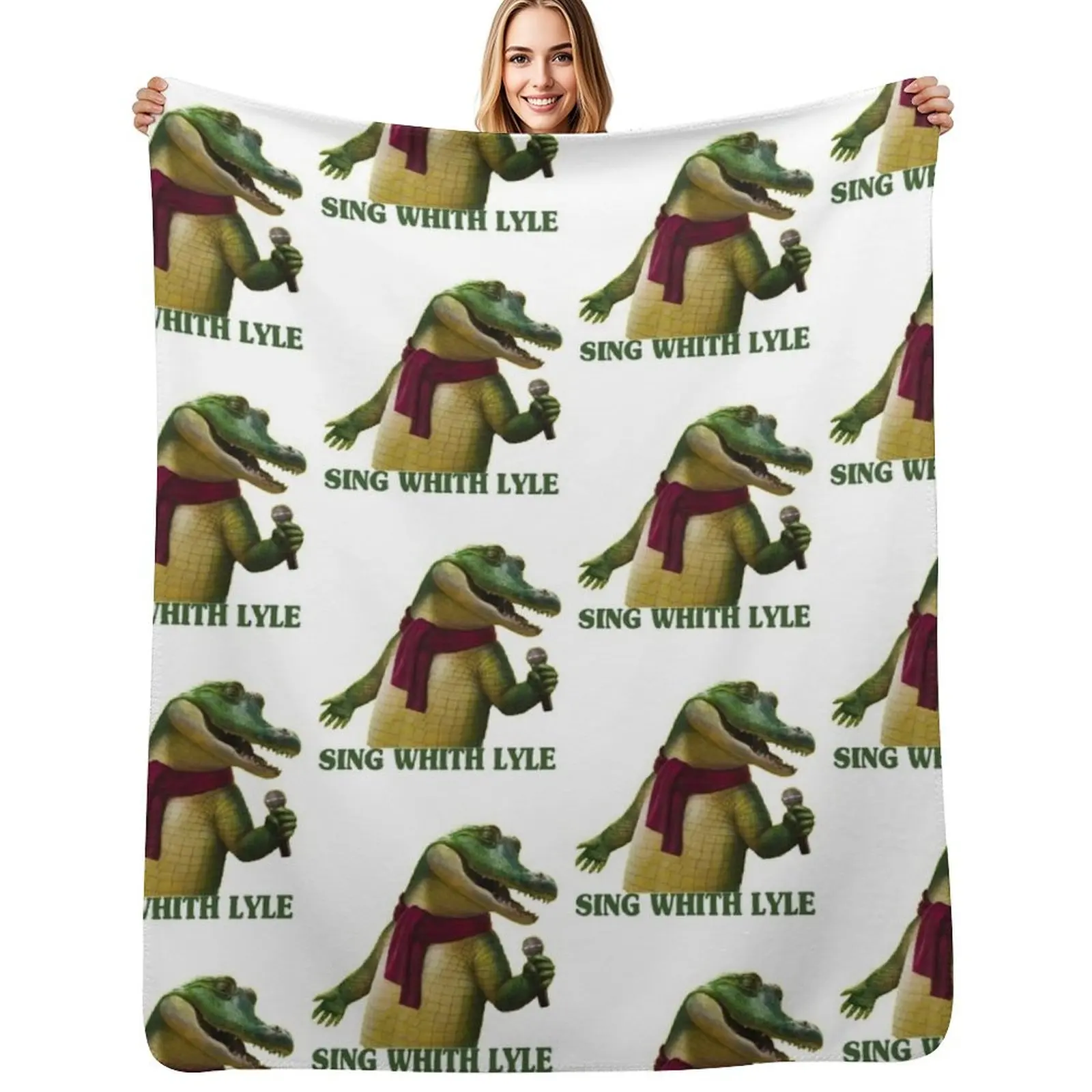 

Crocodile-Lyle Style funny shirt Throw Blanket Fade Resistant Durable Throw Blanket