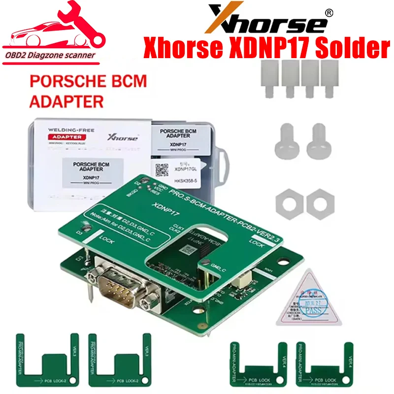 Xhorse XDNP17 Solder Free Adapter for Por sche BCM works with VVDI Prog, Mini Prog, Key Tool Plus xhorse adapter key programmer