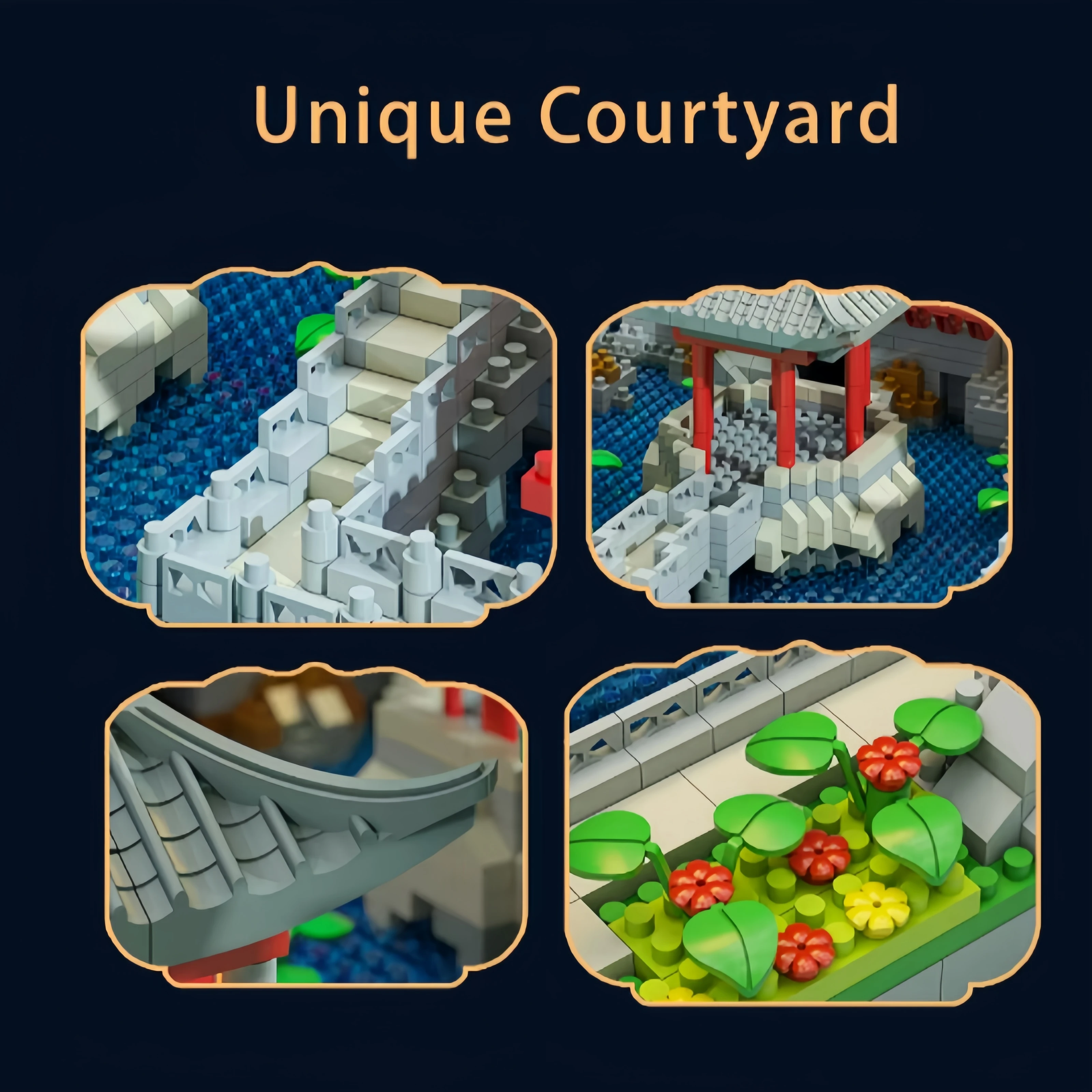 Suzhou garden Chinese classic building microparticle building block model decoration educational toys view 4