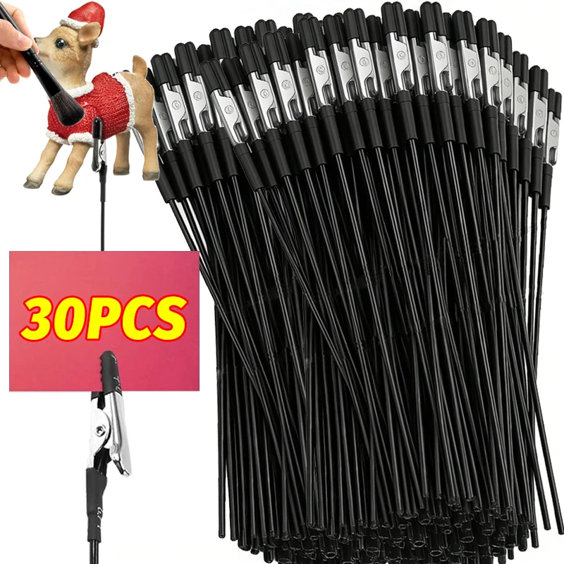 Model Painting Alligator Clips Sticks Bendable Hobby Modeling Holder DIY Crafts Card Photo Memo Crocodile Clamp with Rubber Tips