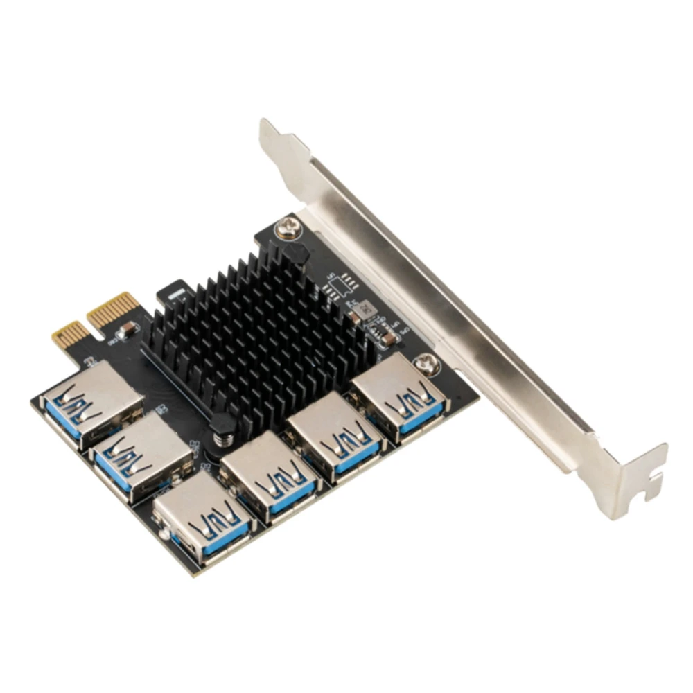 

PCI-E адаптер-карта 1 к 6PCI-E к слоту PCI-E One-Drag-Six USB3.0 от 1 до 6(USB)4 + 2