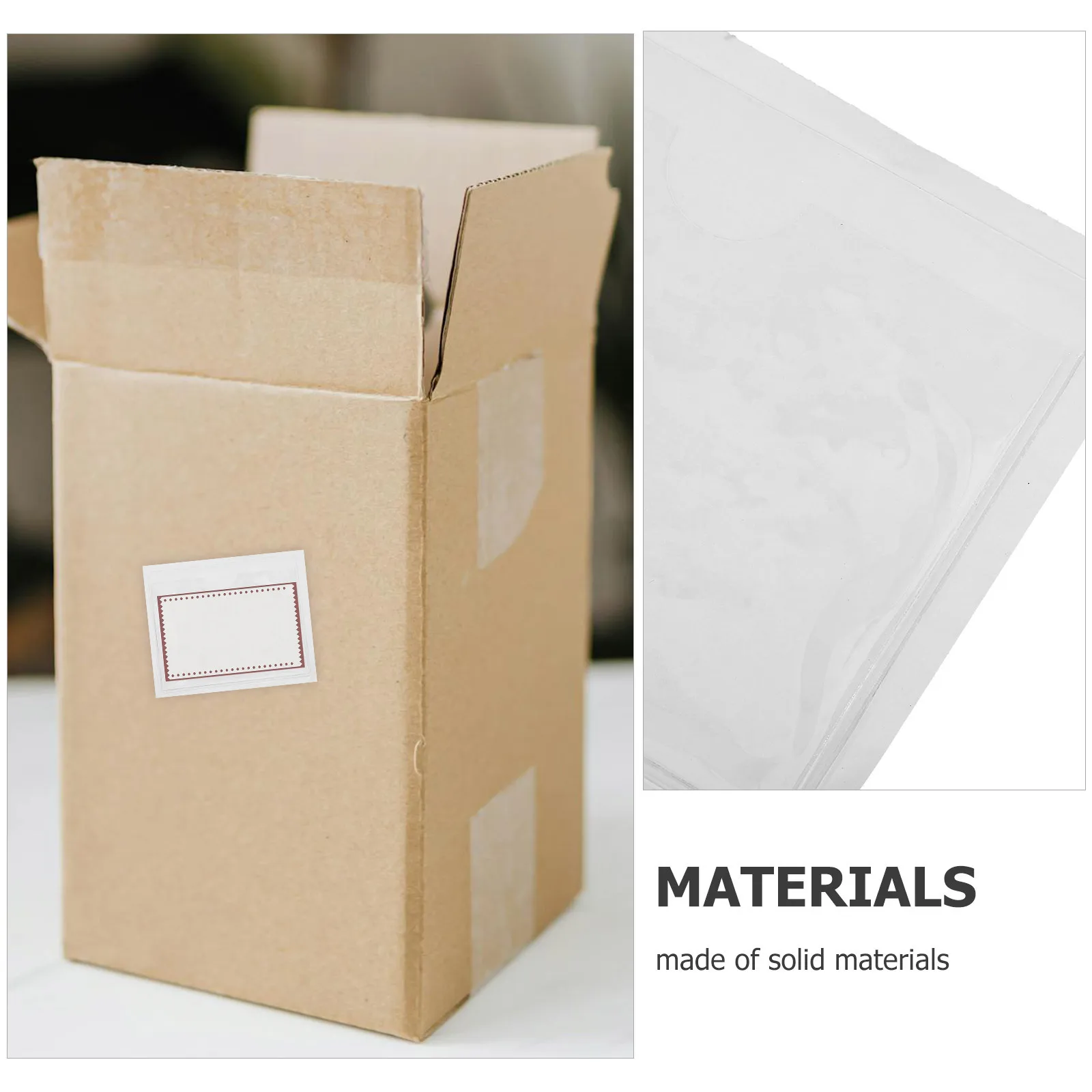 6Pcs Transparent Clear Adhesive Pocket Protectors 10x8cm Self Adhesive Card Holders for Index Cards Labels Index Card Holder