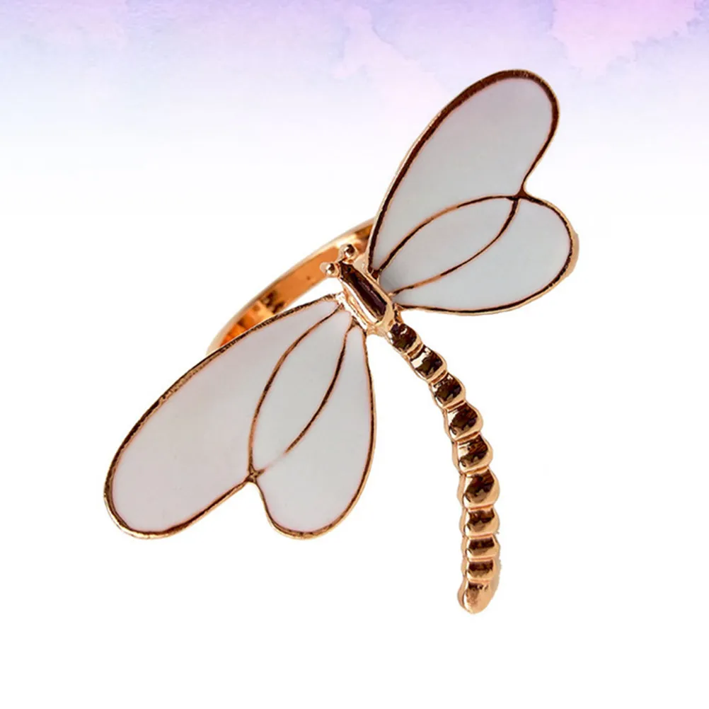 1Pcs Creative Dragonfly Shaped Napkin Rings Premium Metal Napkin Holders for Formal Casual Dining Wedding Party Christmas Table