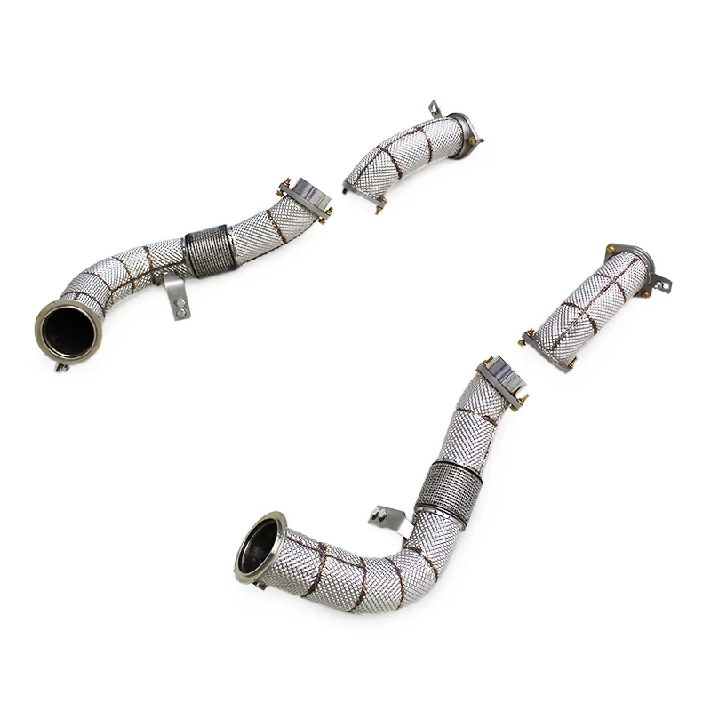 Stainless Steel Exhaust Pipe System For BMW X7 M60i S68 4.4TT 2023-2024 Heat Shield Straight Front Tube Car Exhaust System