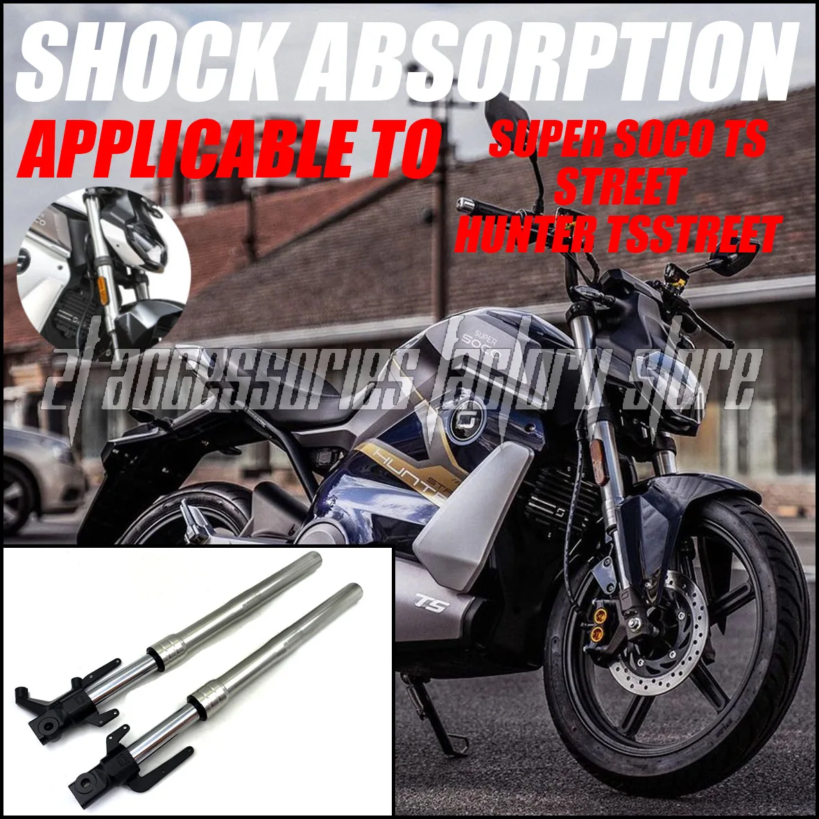 

Suitable for Super Soco TS Street Hunter TS Front Fork Shock Absorbers Comfort Original Shock Absorbers Motorcycle Accessories