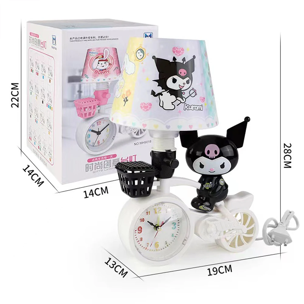 Cartoon Sanrioed Hello Kitty Night Light Kuromi Cinnamorol Kawaii Anime Kt studente dormitorio lampada da comodino ragazze sveglia lampada