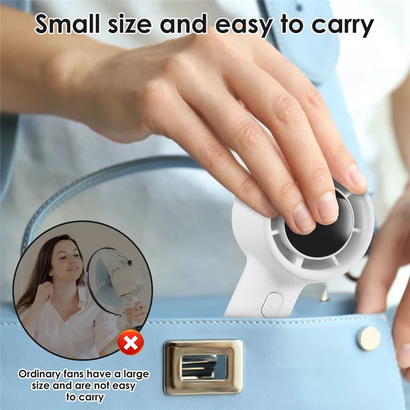 

AB46-Handheld Portable High Wind Long-Lasting Desktop Silent Small Fan 3-Speed Charging Fan With Display