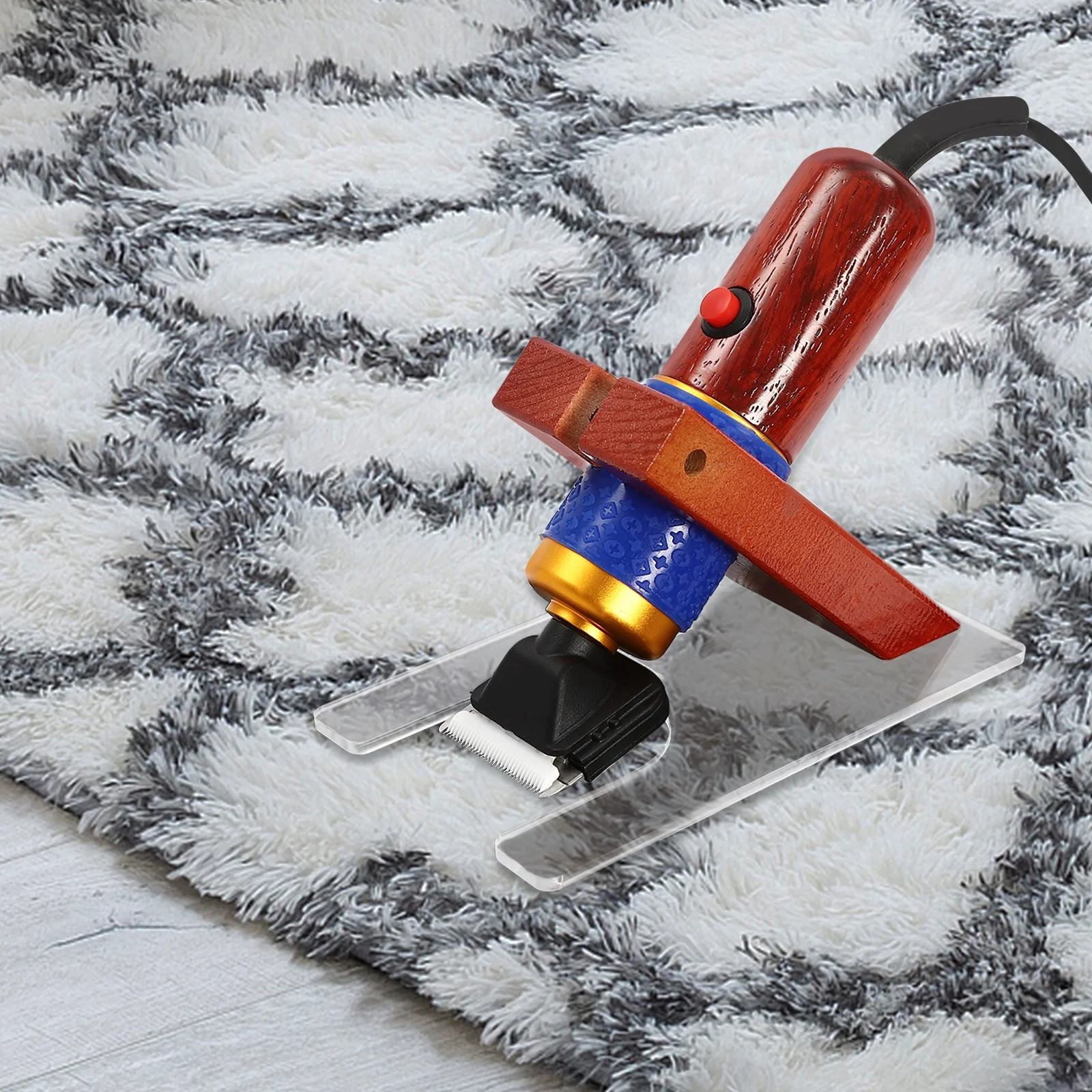 Carpet Trimmer With Shearing Guide, Carpet Shears, Low Noise Vibration Rug Trimmer, Carpet Carving Clipper
