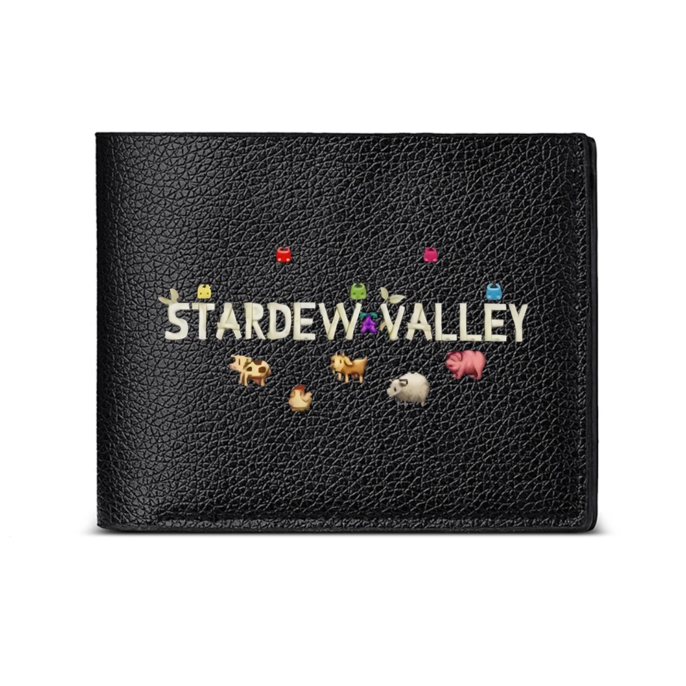 Stardew Valley Farm Animal And Crop Design Men's Wallet Card Holder Casual Business Fashion Print Accessory